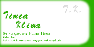 timea klima business card